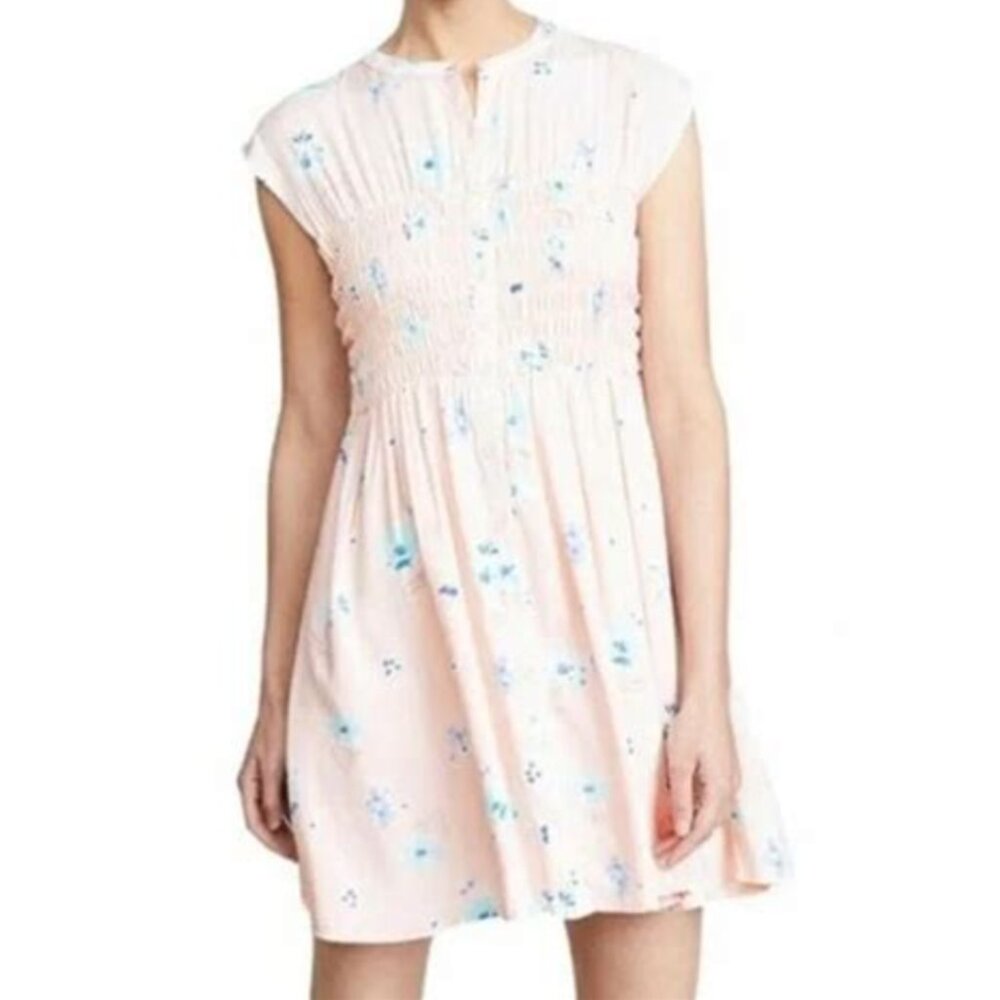 Free People | Greatest Day Smocked Minidress | Pink | S